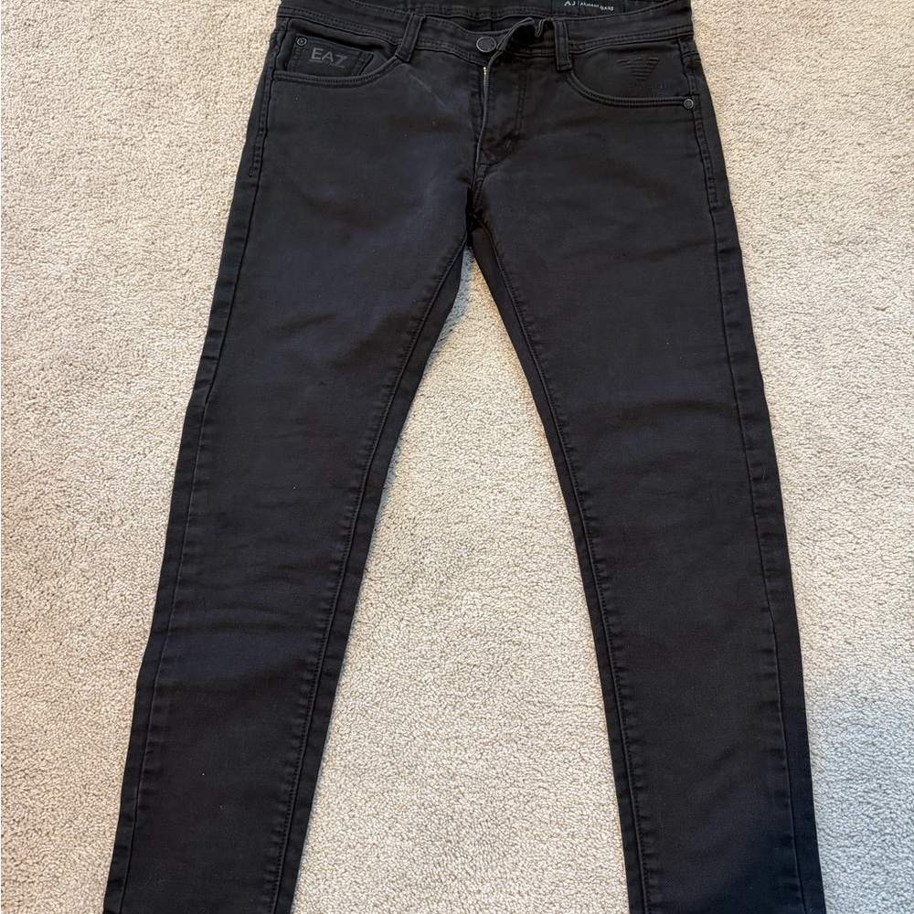 Armani Jeans Black Jeans Size 32, Low Rise